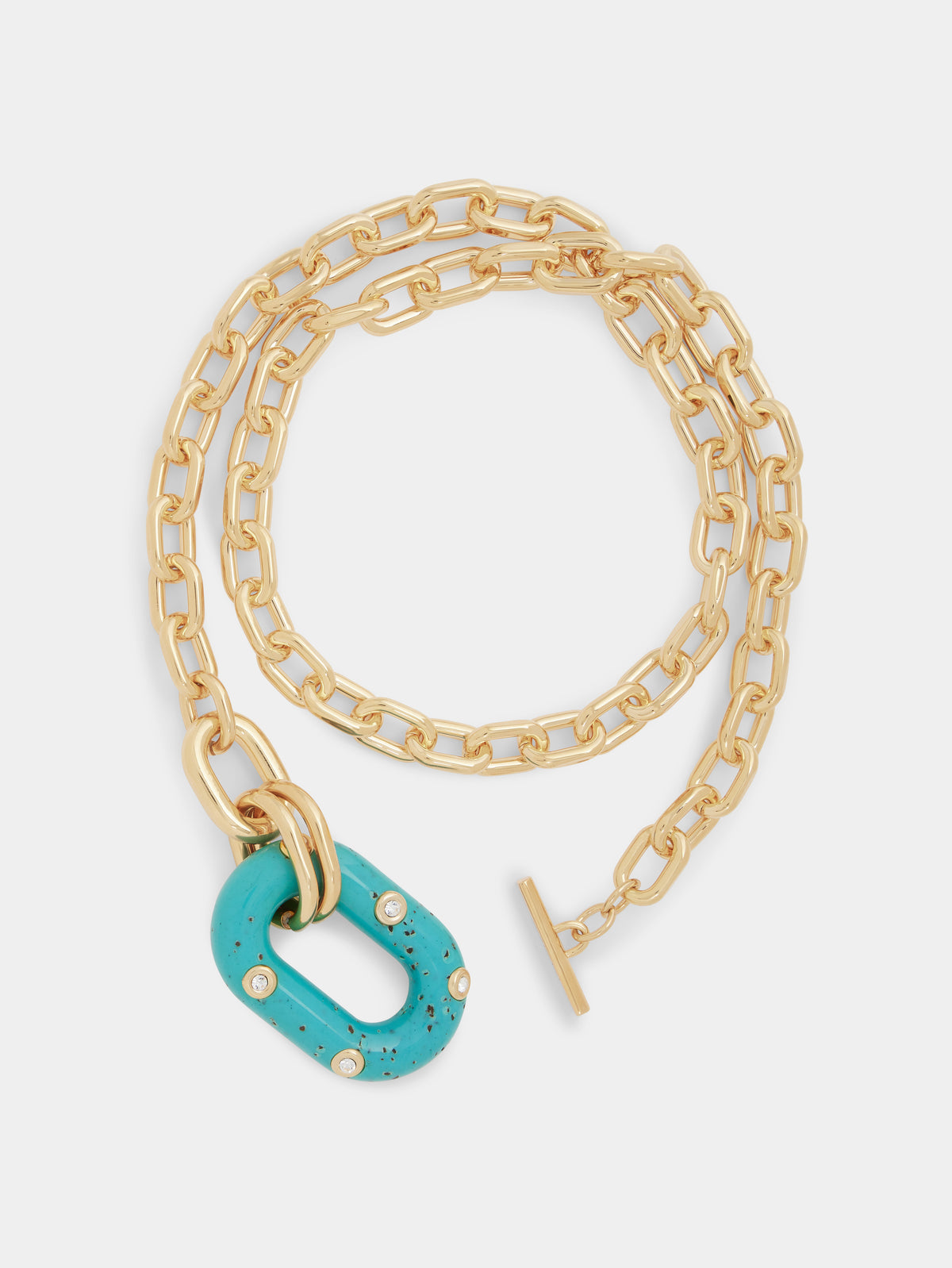 BLUE XL LINK PALM SPRING NECKLACE position 3