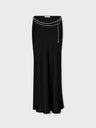 Jupe longue en satin détails chaînes 
