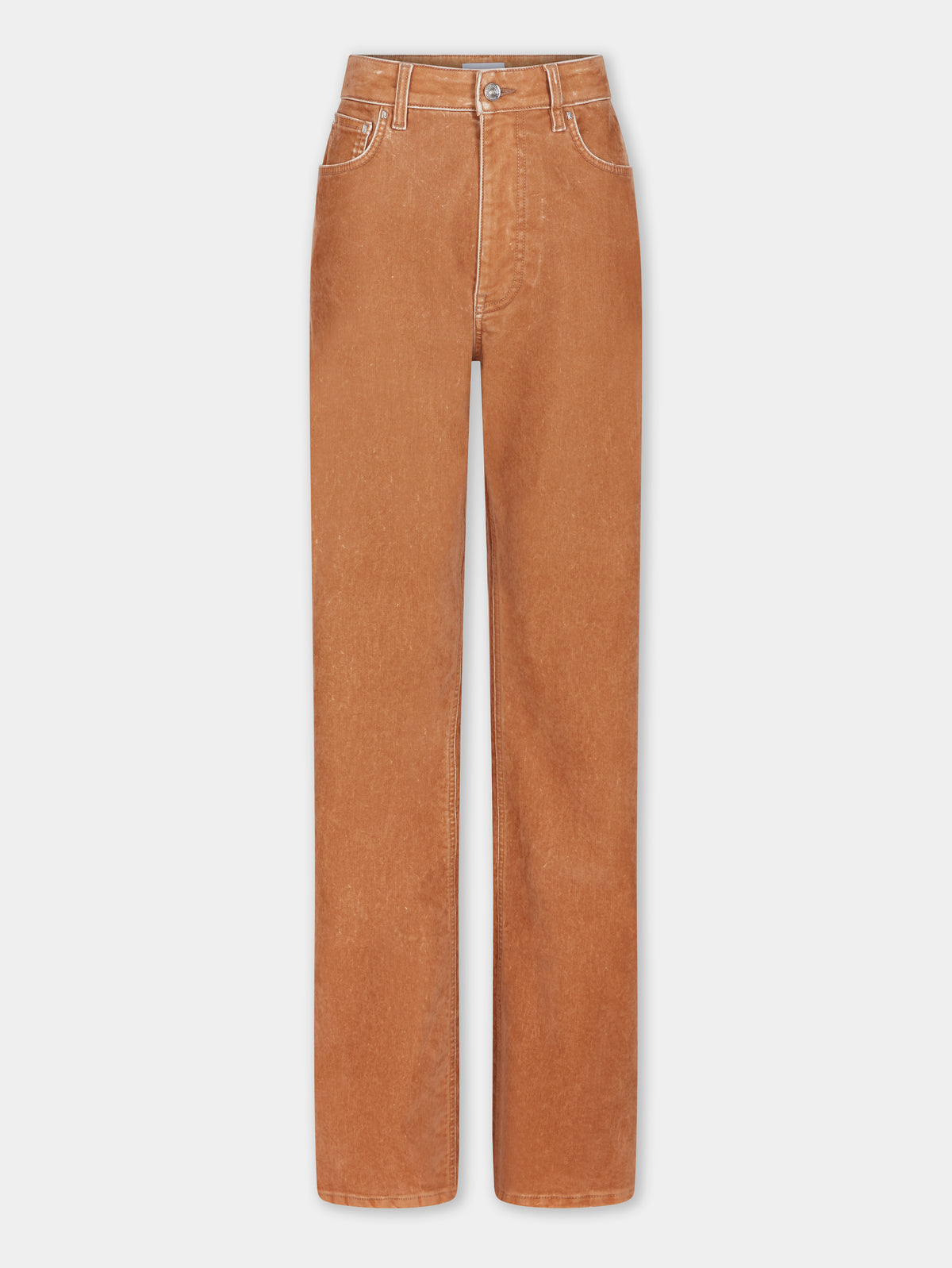 CAMEL FLARED DENIM TROUSERS position 1