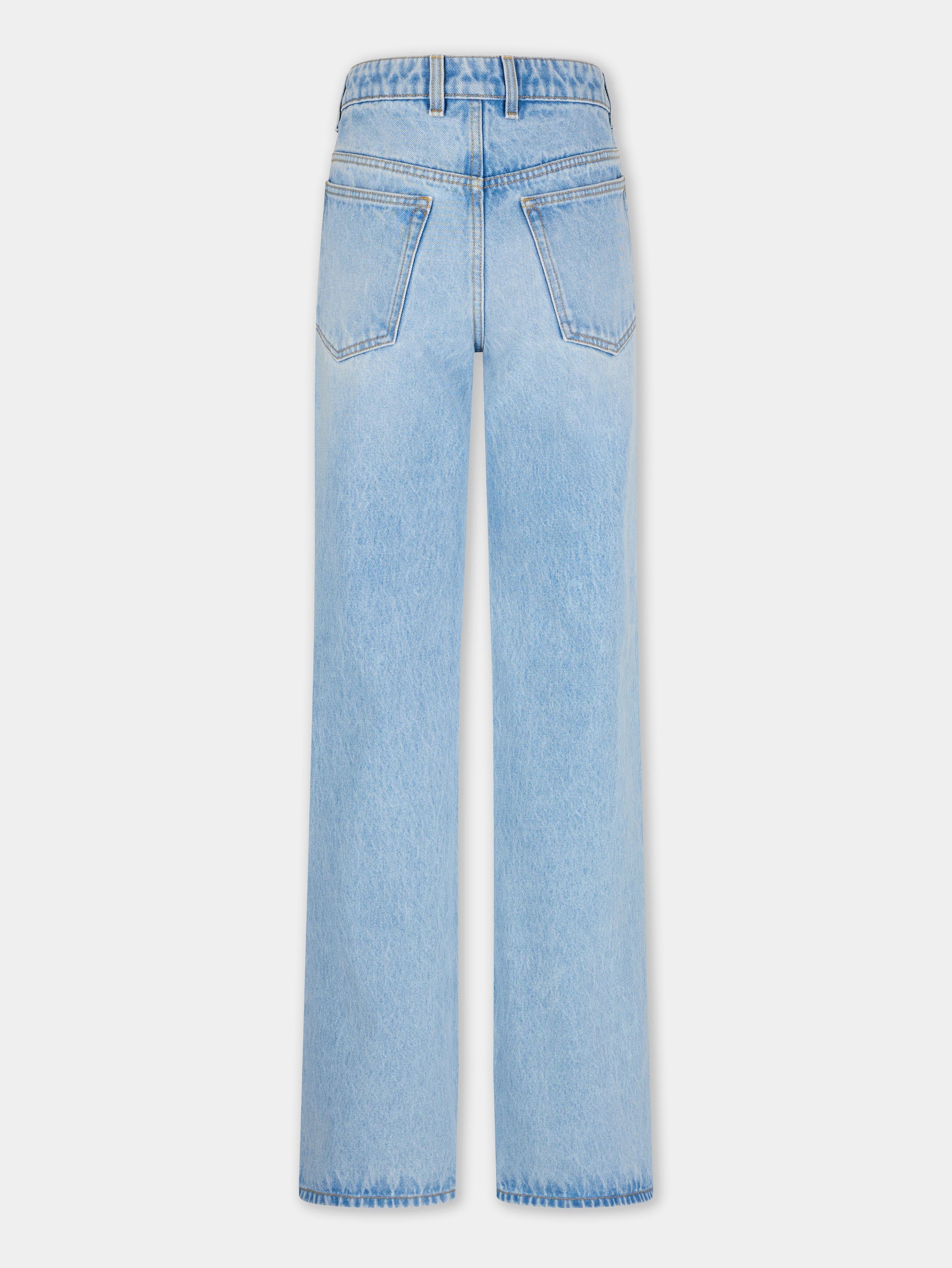 LIGHT BLUE BAGGY TROUSERS IN DENIM