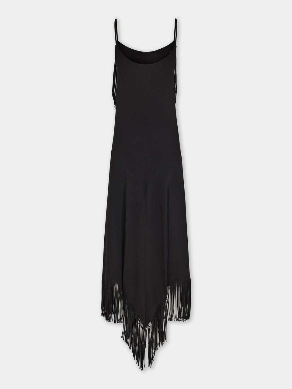 BLACK LONG DRESS IN CREPE