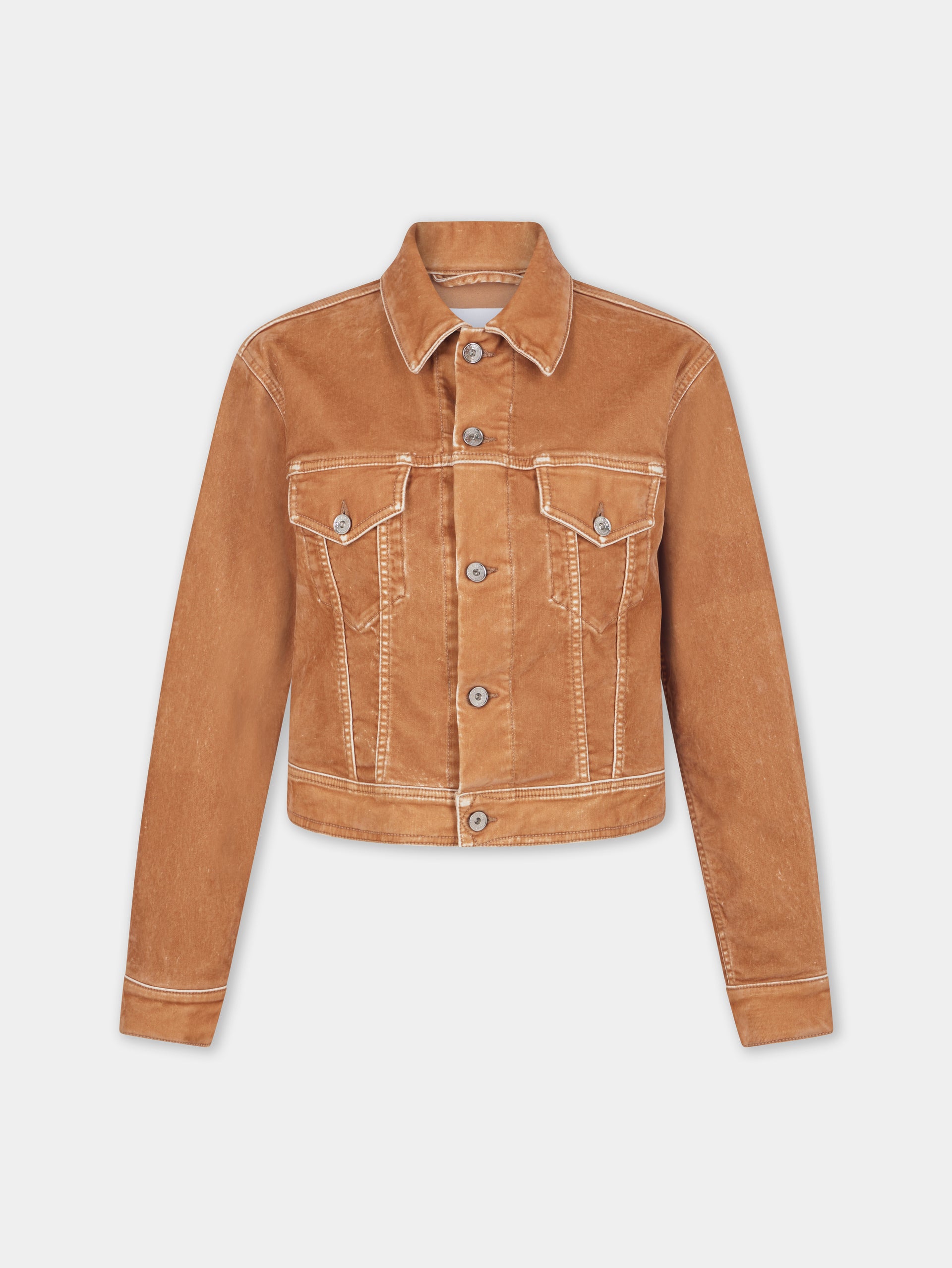 CARAMEL LONG-SLEEVED JACKET IN DENIM