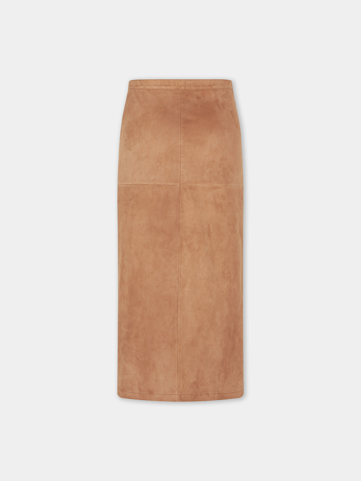 CARAMEL LONG DRAPED SKIRT IN LEATHER position 8