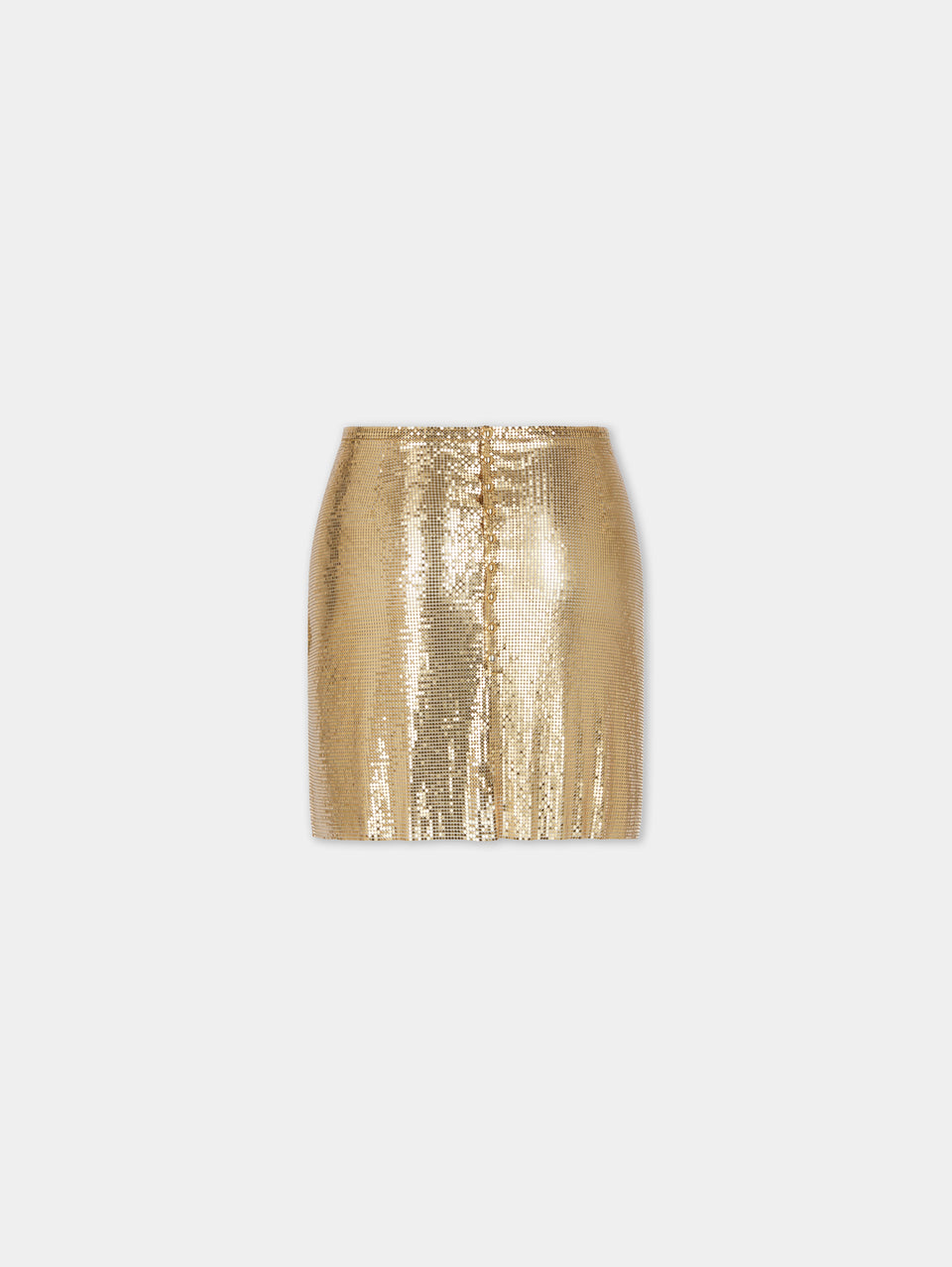 GOLD MINI SKIRT IN MESH