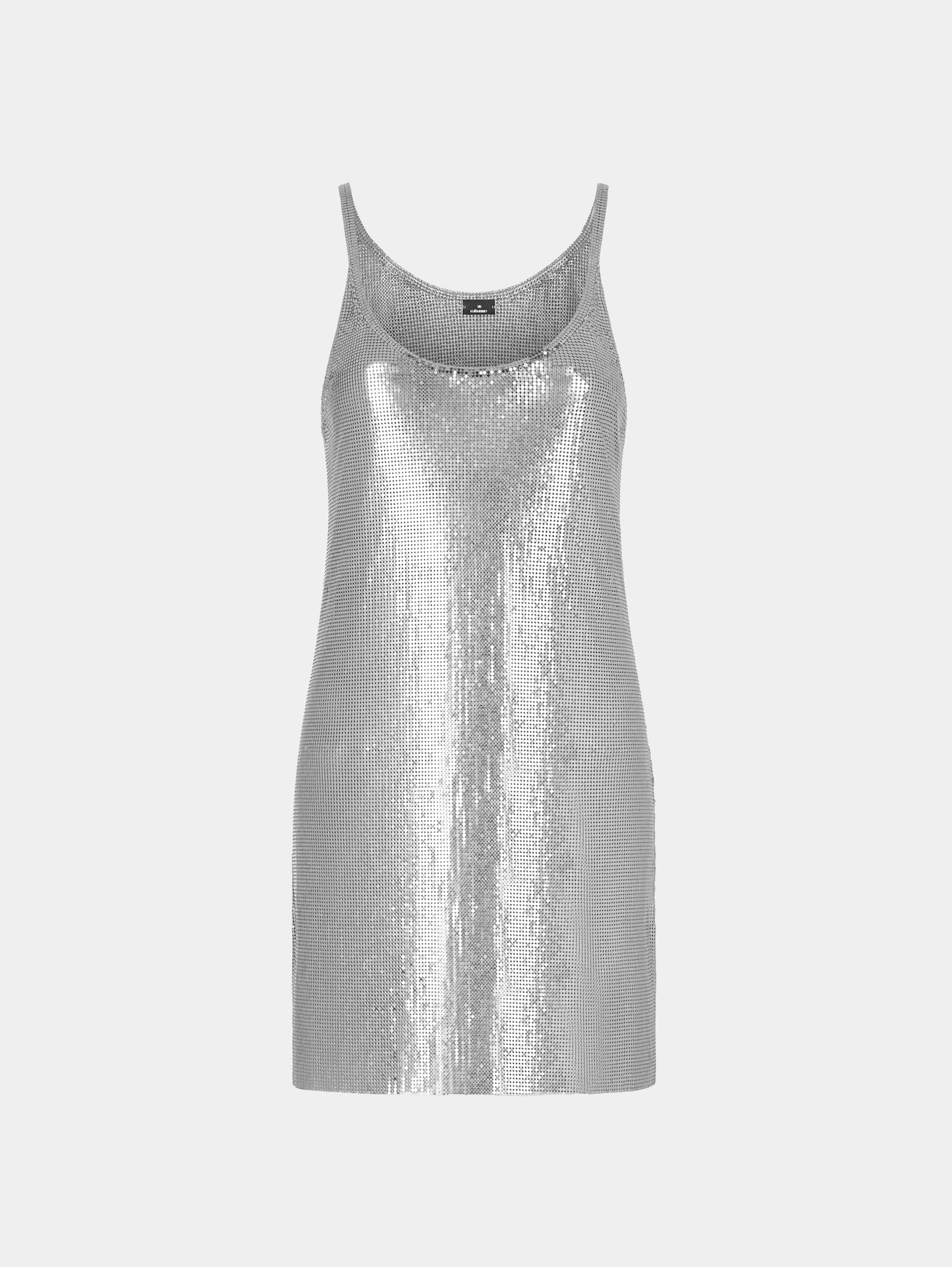 Mini tank top dress in mesh