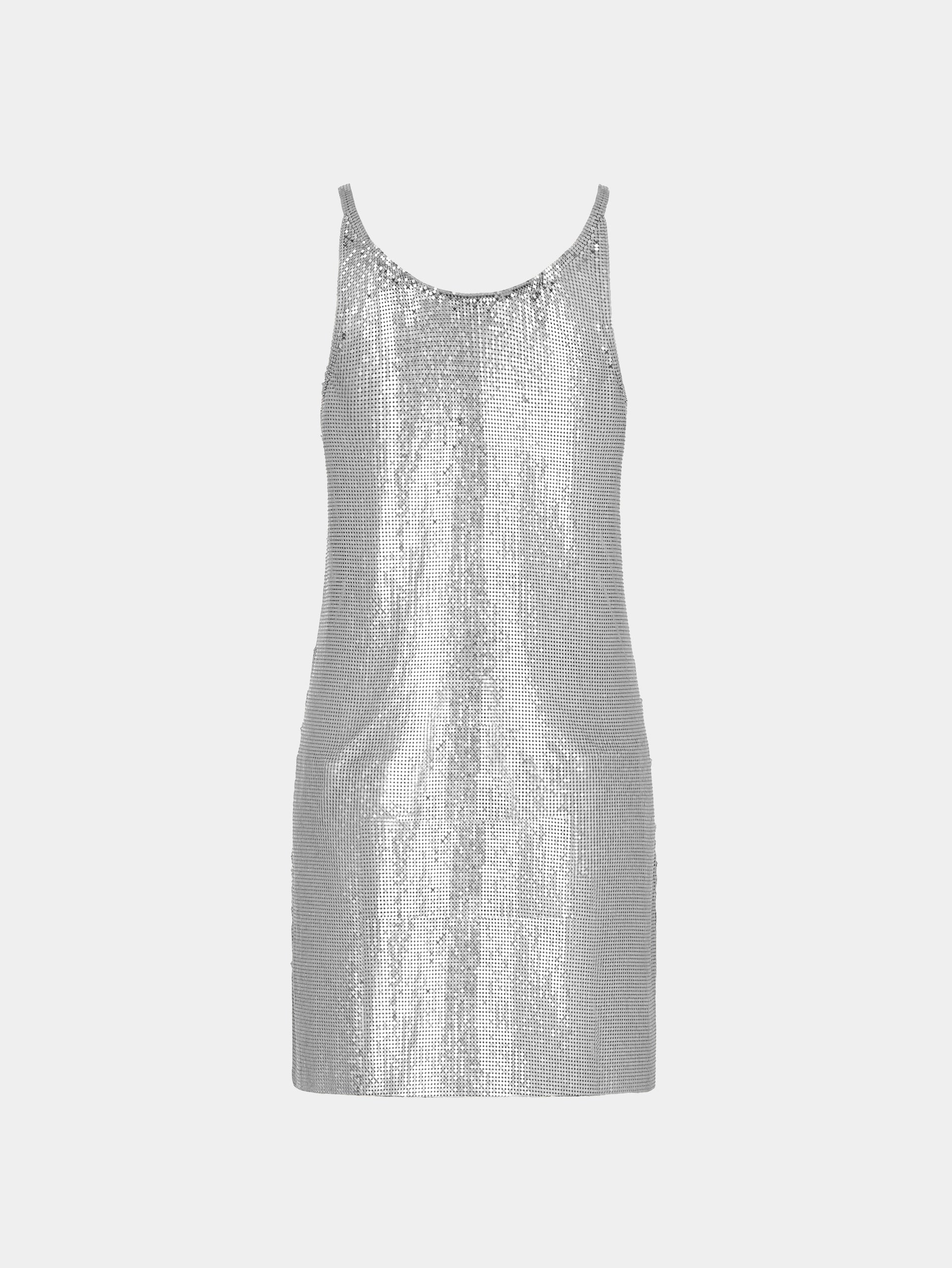 Mini tank top dress in mesh