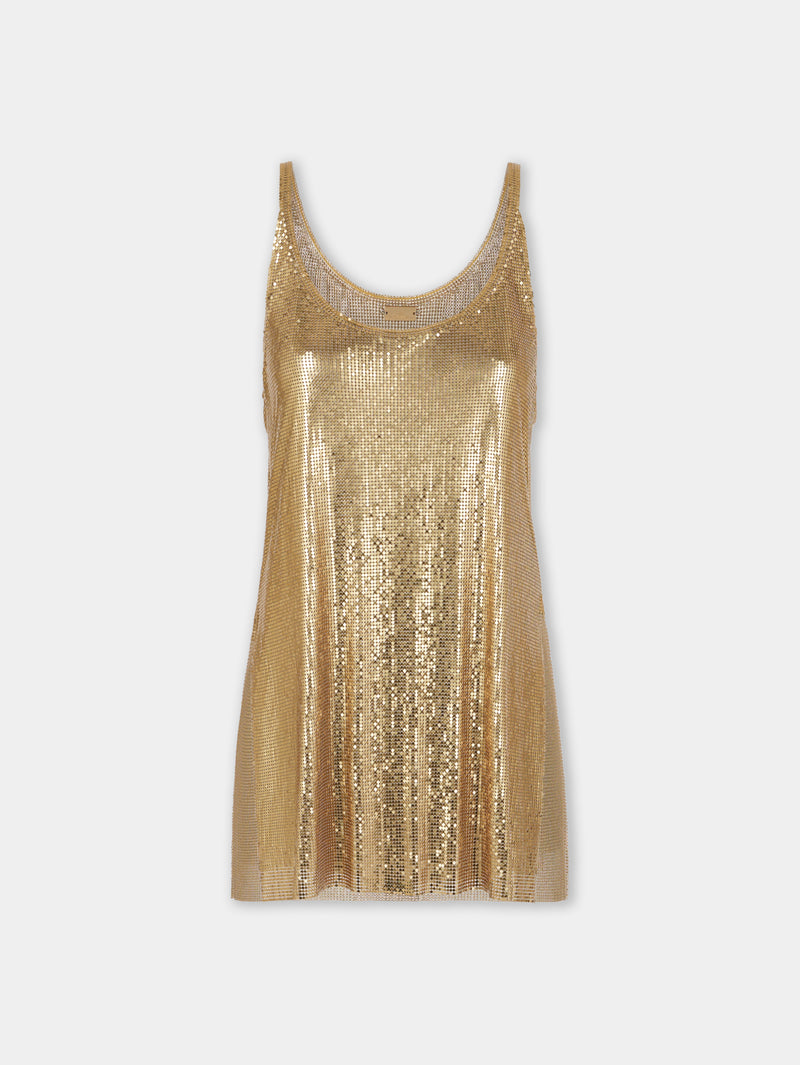 GOLD TANK TOP IN MESH