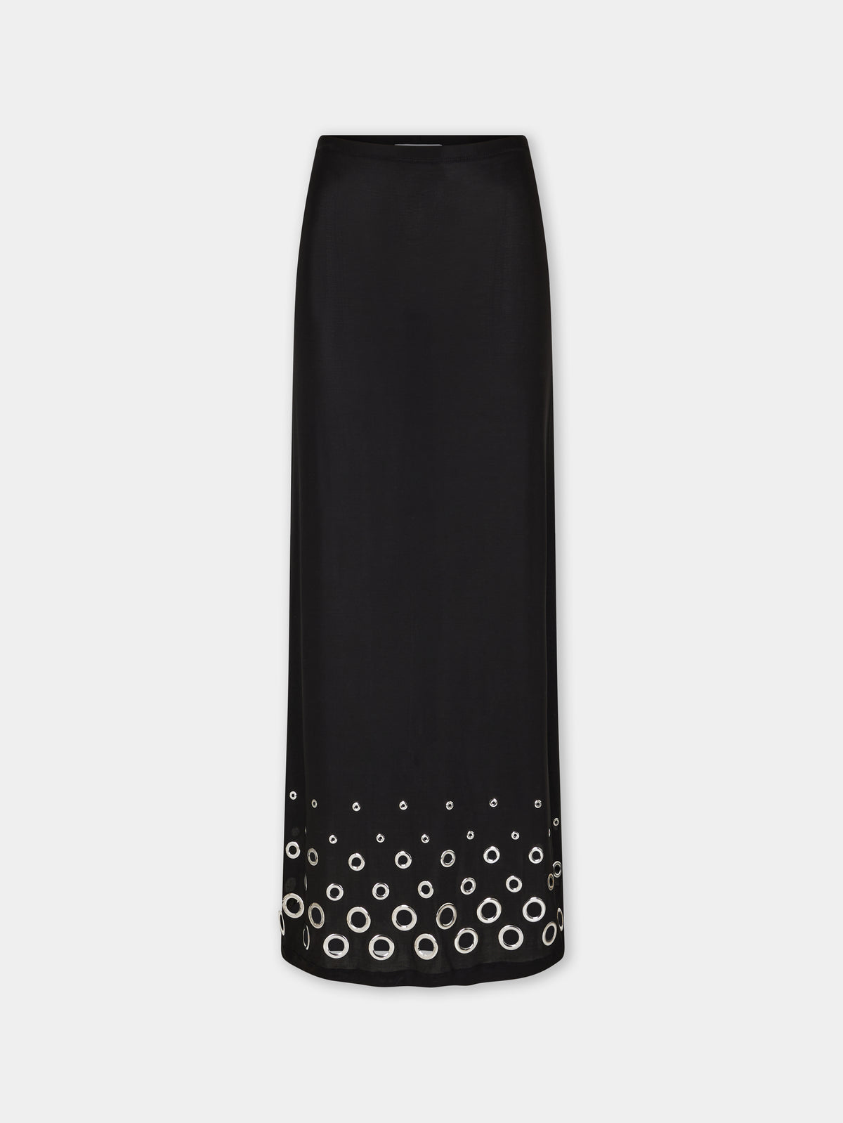 BLACK LONG SKIRT IN JERSEY SECOND-SKIN position 7