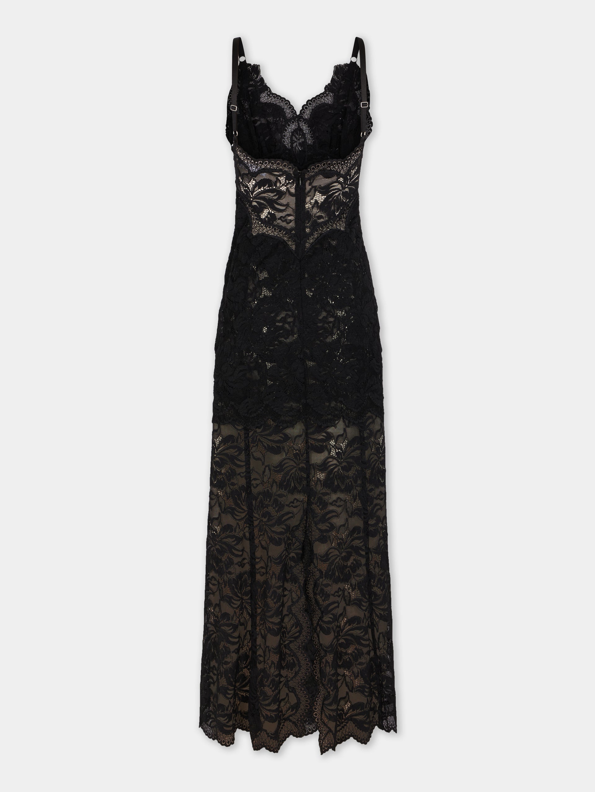 BLACK LONG DRESS IN LACE