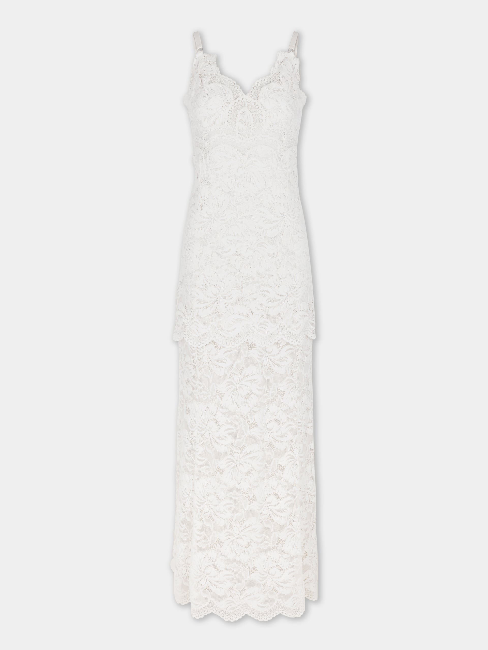 Ivory long dress in lace Rabanne Ivory long dress in lace Rabanne