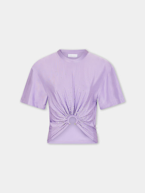 LAVENDER PIERCING TEE-SHIRT IN JERSEY