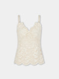 Ivory tank top in lace