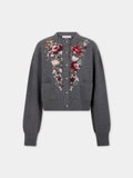 GREY CARDIGAN IN WOOL AND CASHMERE position 1
