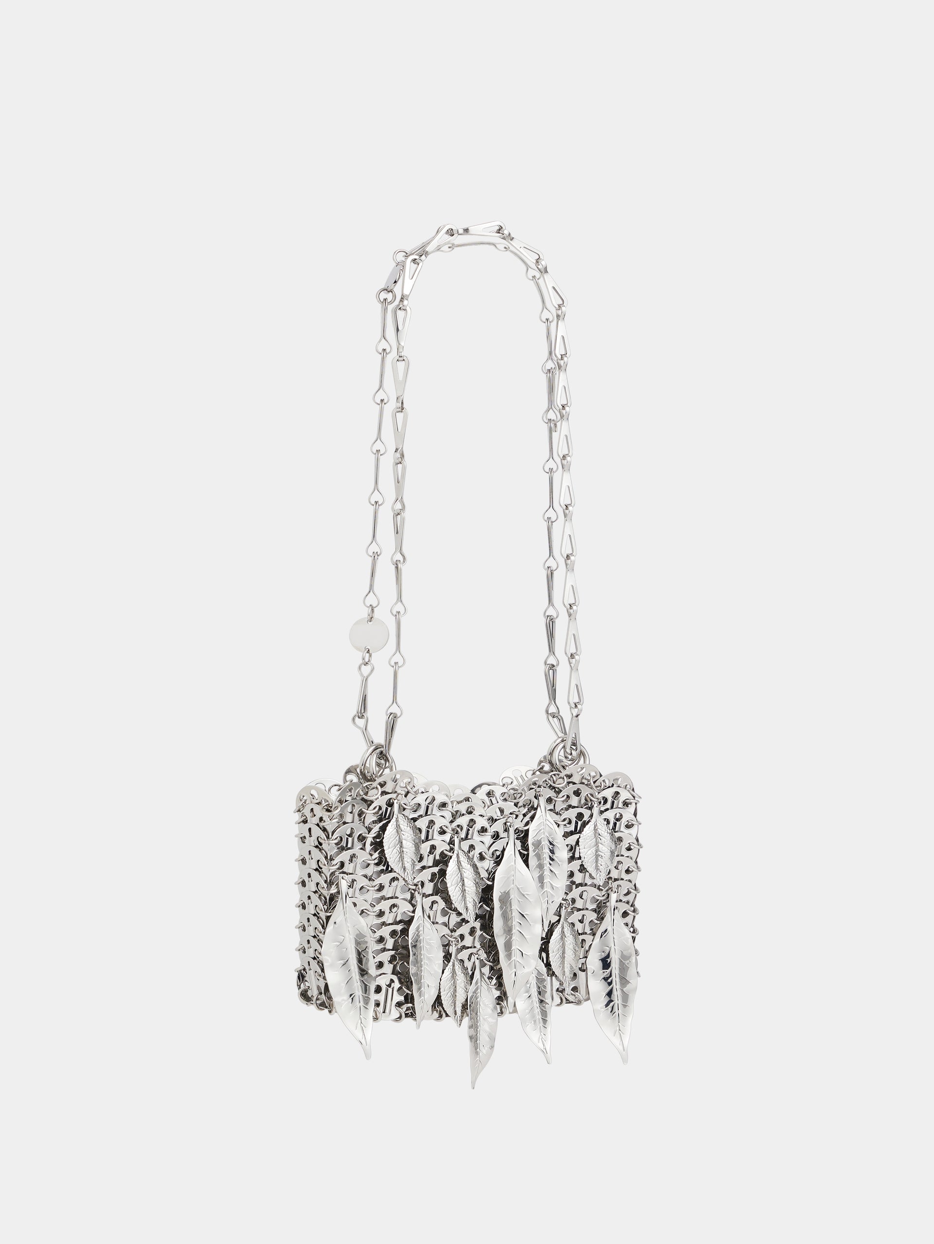 1969 SILVER NANO BAG METALLIC LEAVES