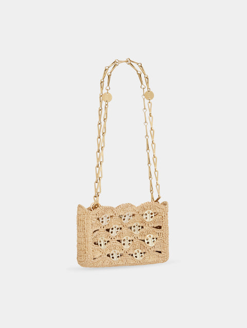 1969 BEIGE NANO BAG IN RAFFIA