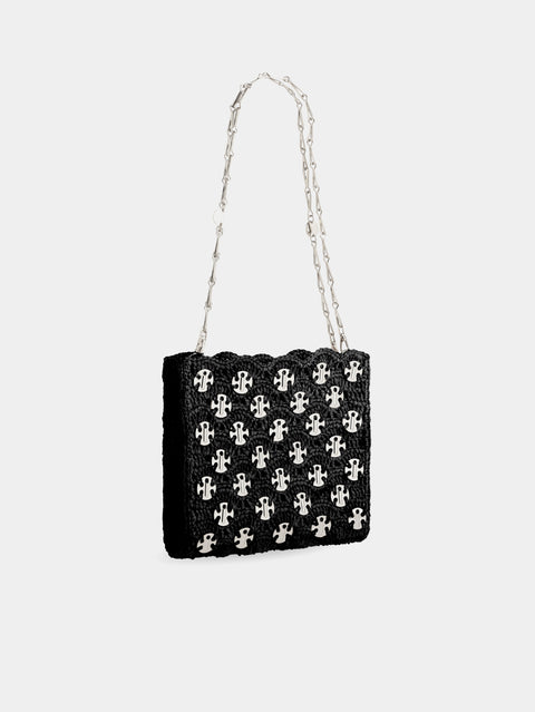 1969 BLACK BAG IN RAFFIA