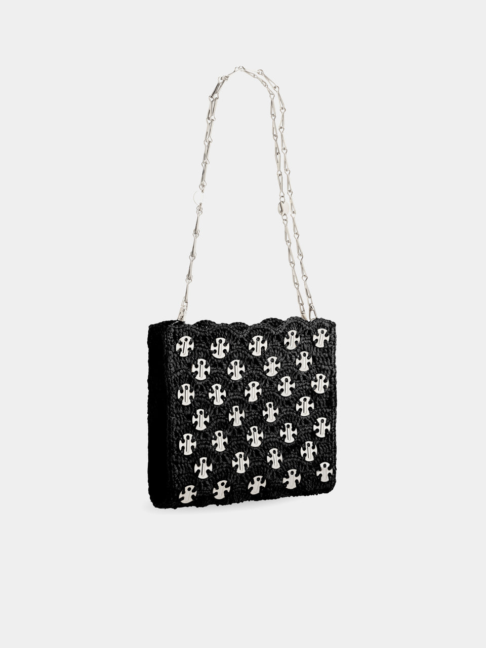 1969 BLACK BAG IN RAFFIA