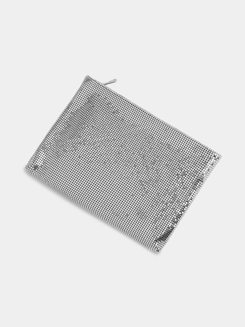 SILVER MESH POUCH