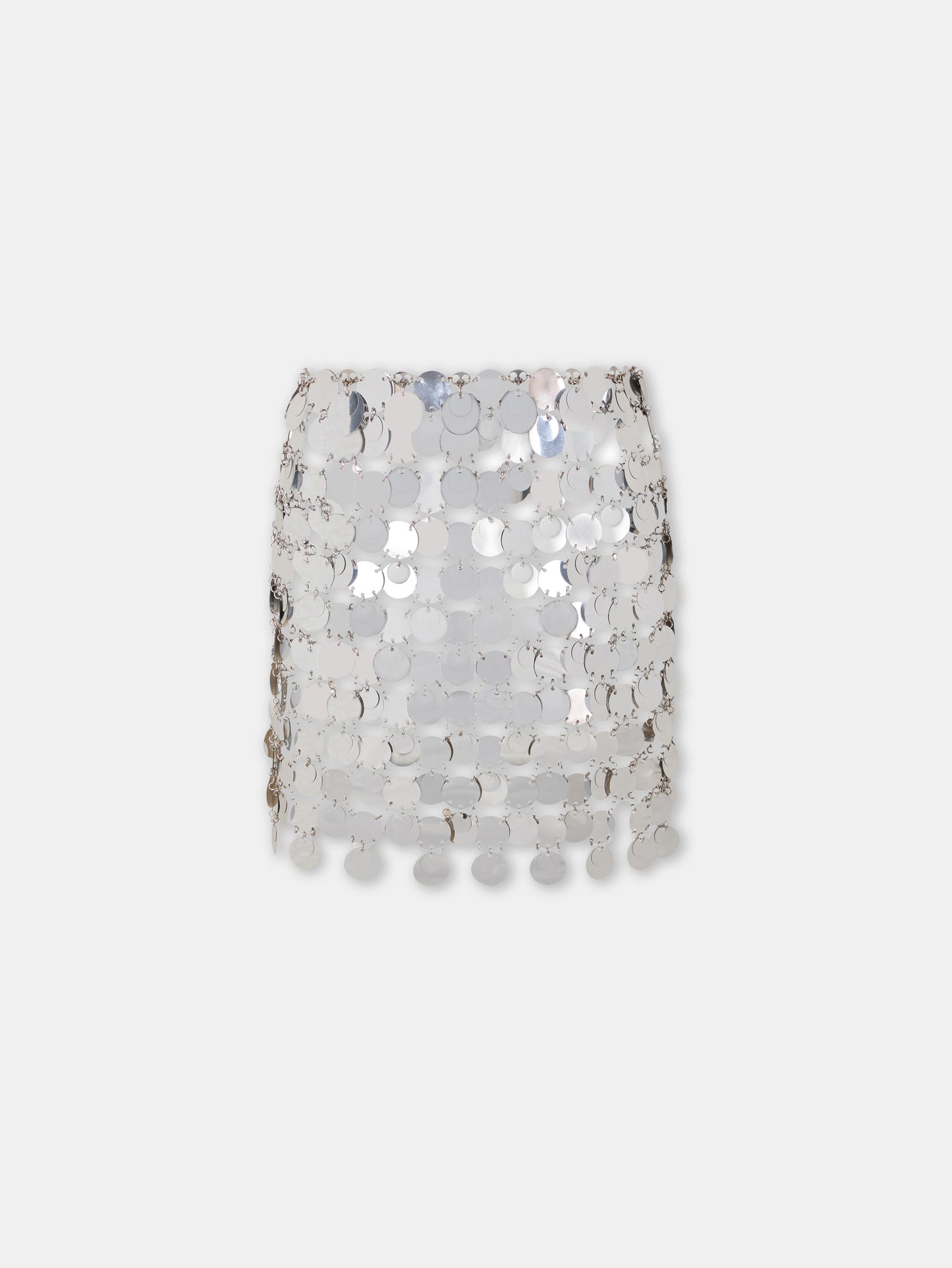 Mini-jupe à sequins argentée