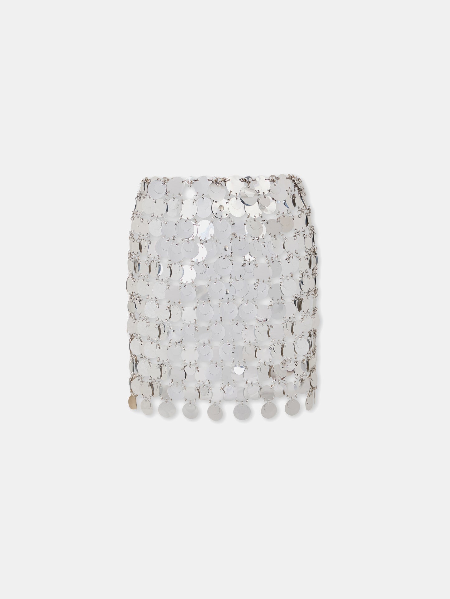 Mini-jupe à sequins argentée