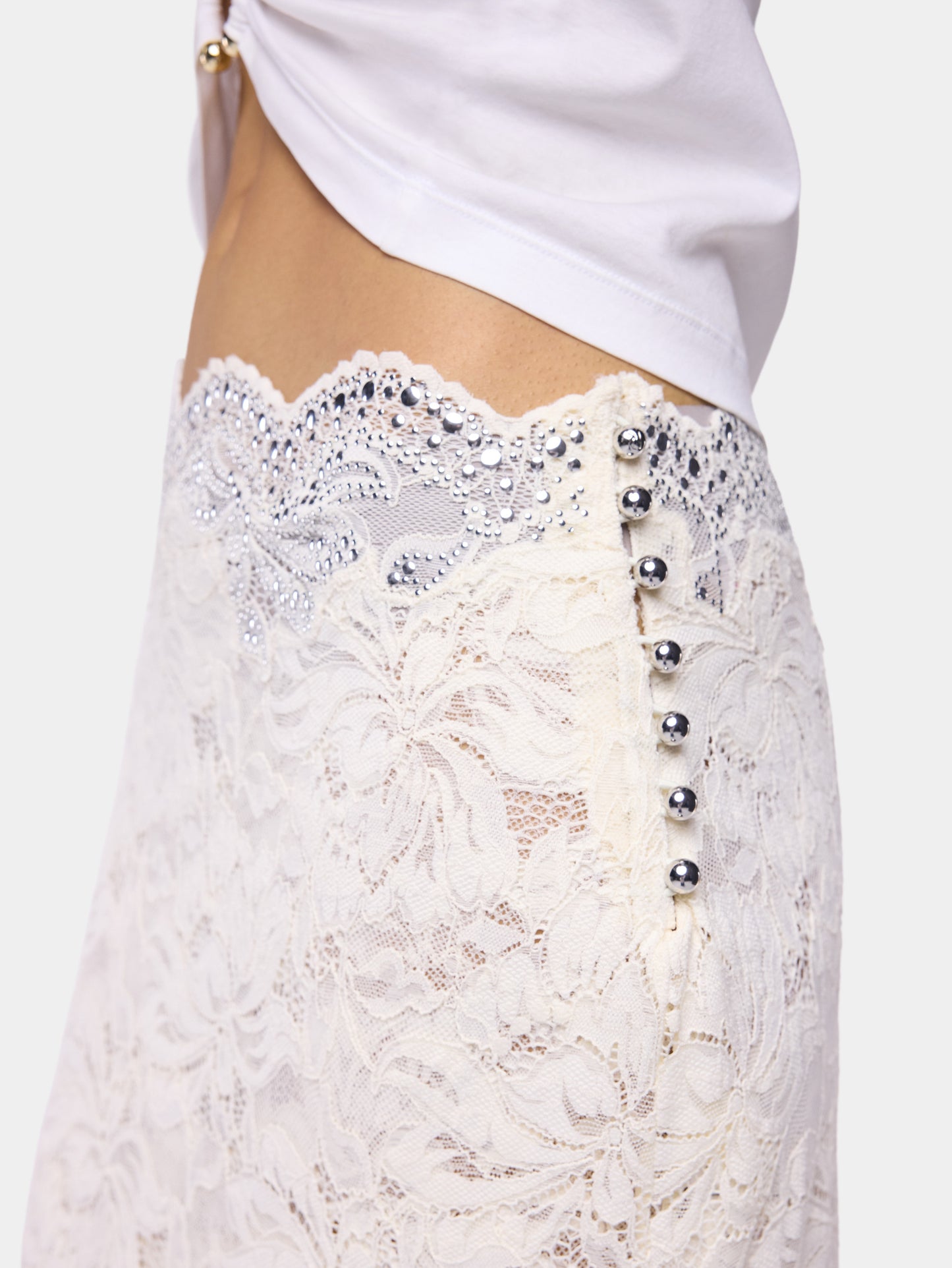 Midi skirt in lace