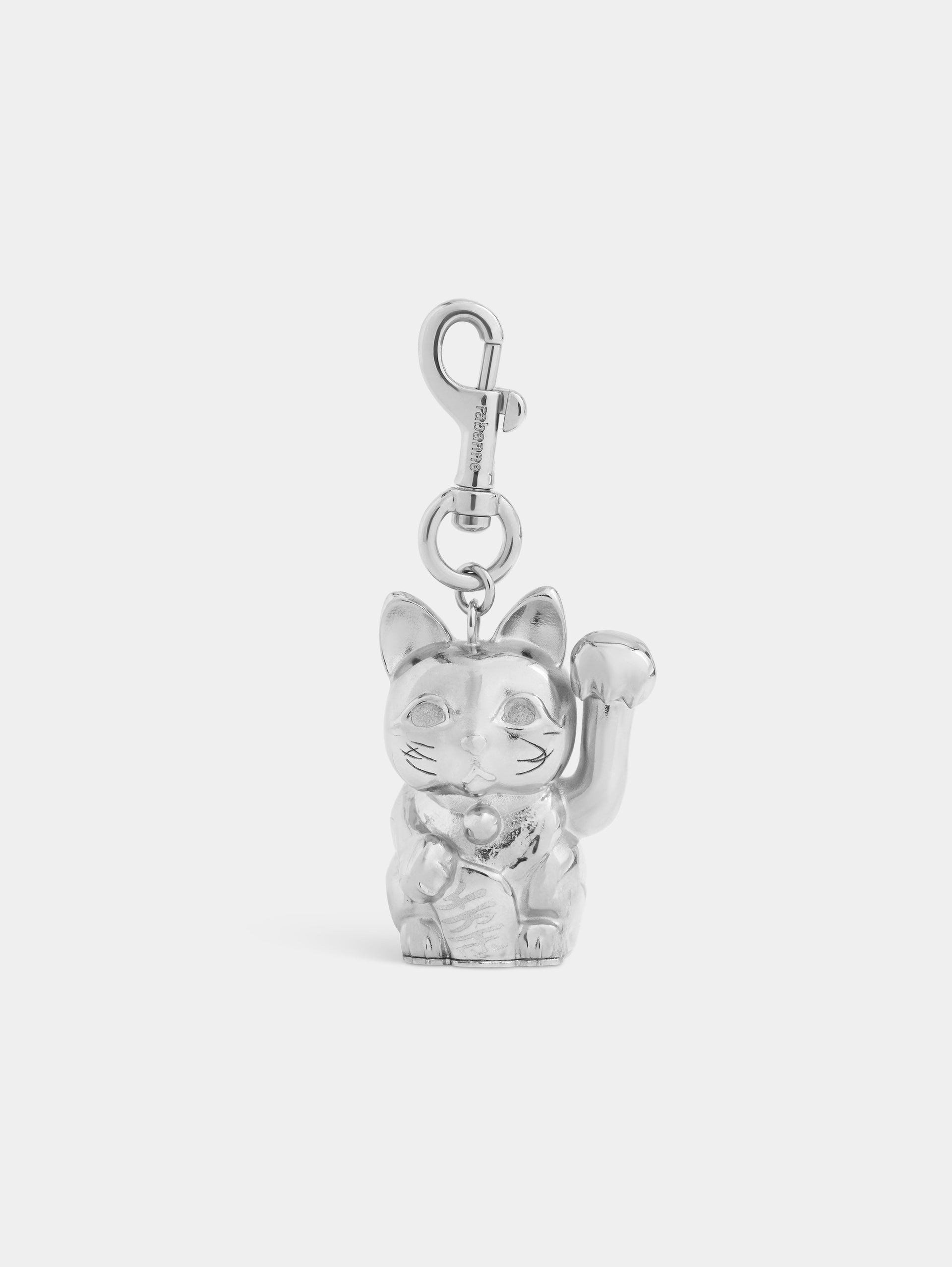 Charm chat porte-bonheur argenté Ohmori x Rabanne 