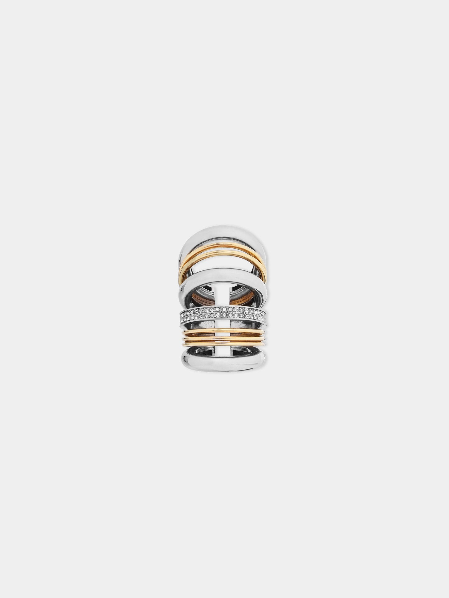 Ear cuff Punk XL Link bicolore argent et or 