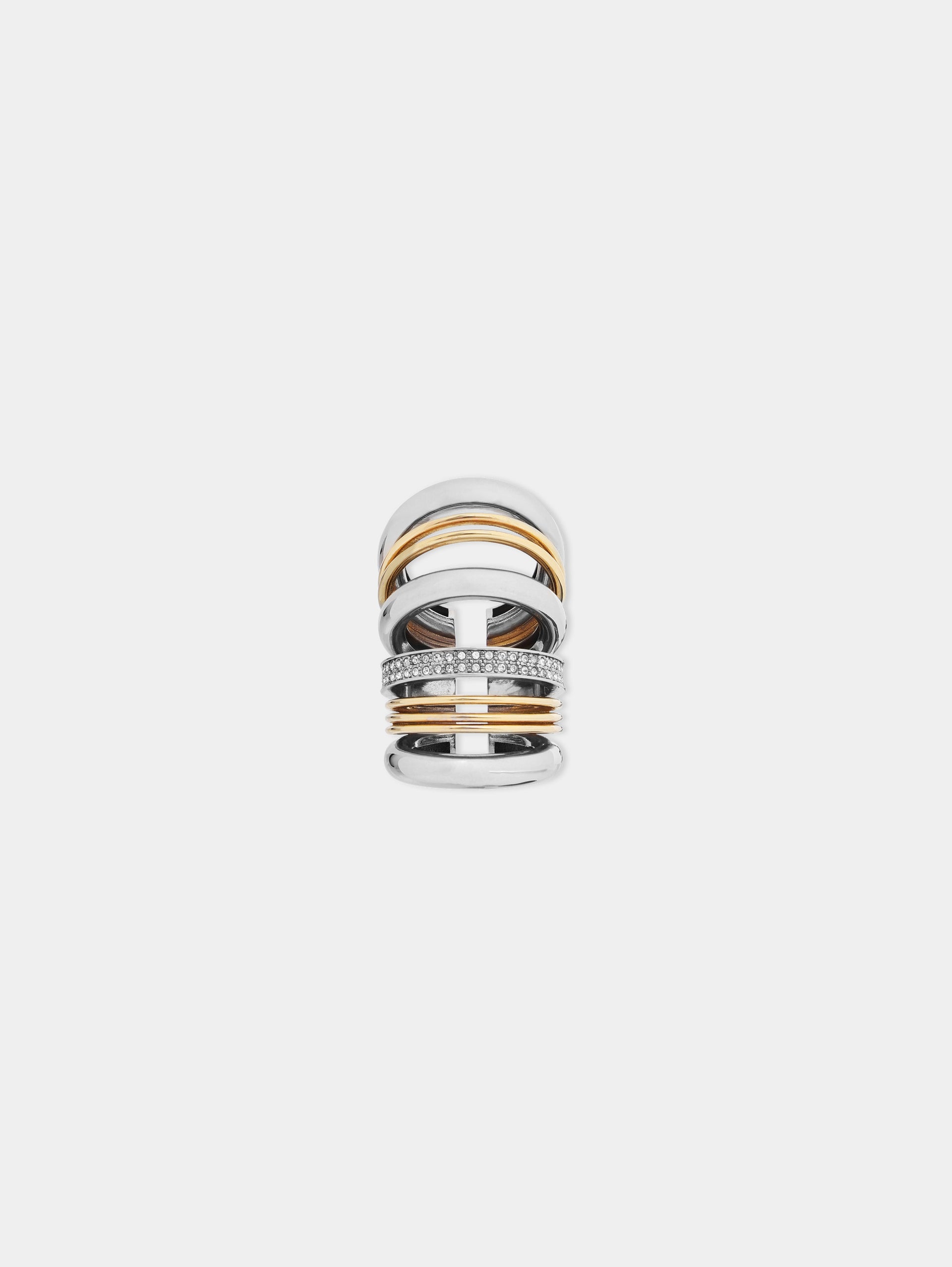 Ear cuff Punk XL Link bicolore argent et or 