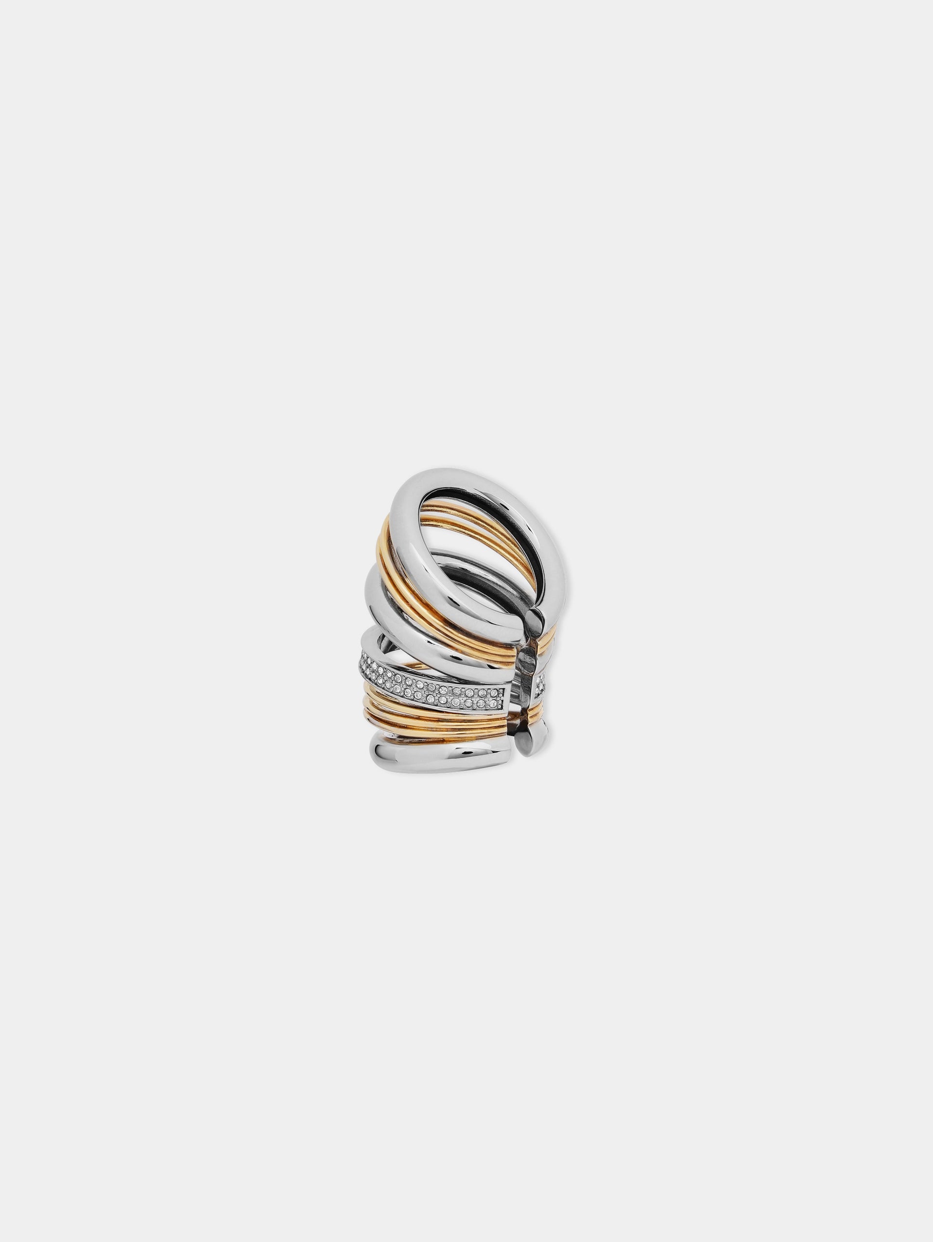 Ear cuff Punk XL Link bicolore argent et or 