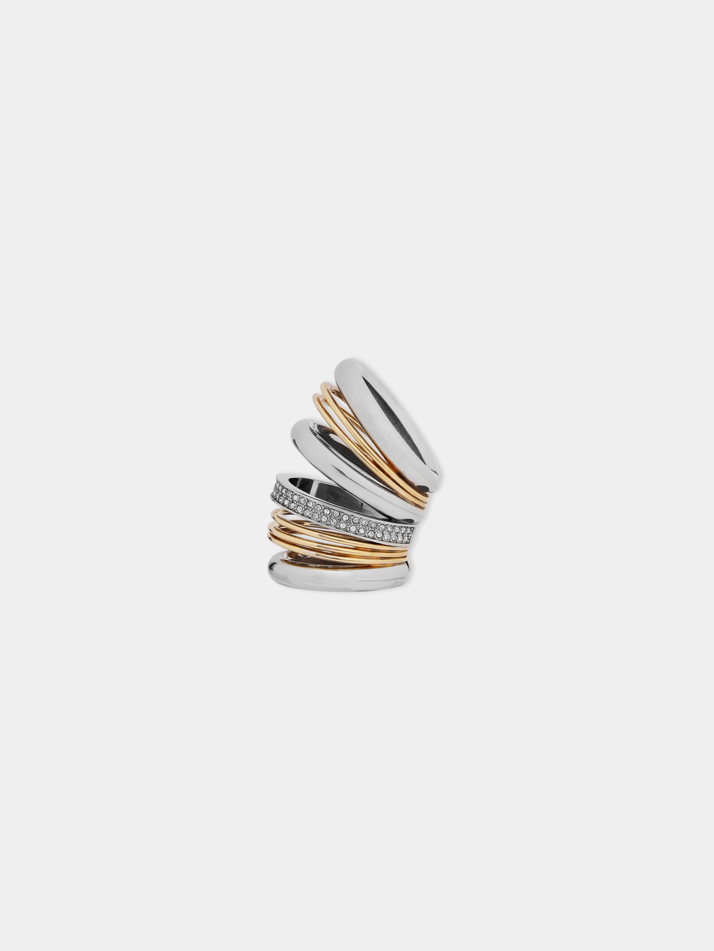 Ear cuff Punk XL Link bicolore argent et or 
