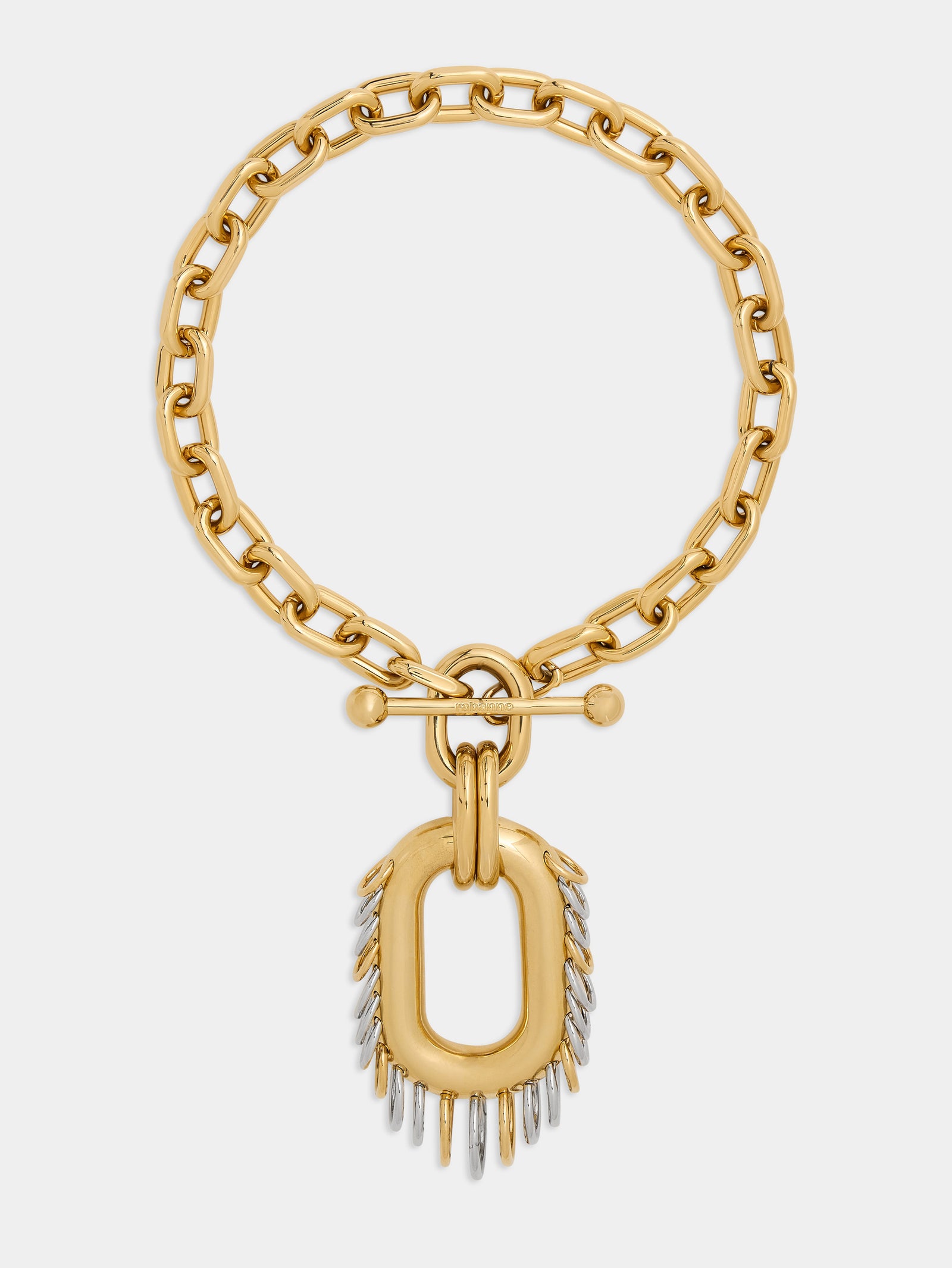 Collier Punk XL Link bicolore or et argent  - Image 1