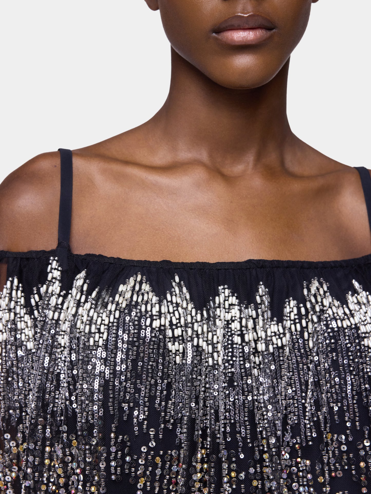 Short-sleeve top with embroidery details
