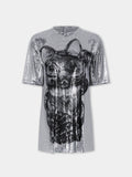 Ohmori x Rabanne oversized top cat in mesh