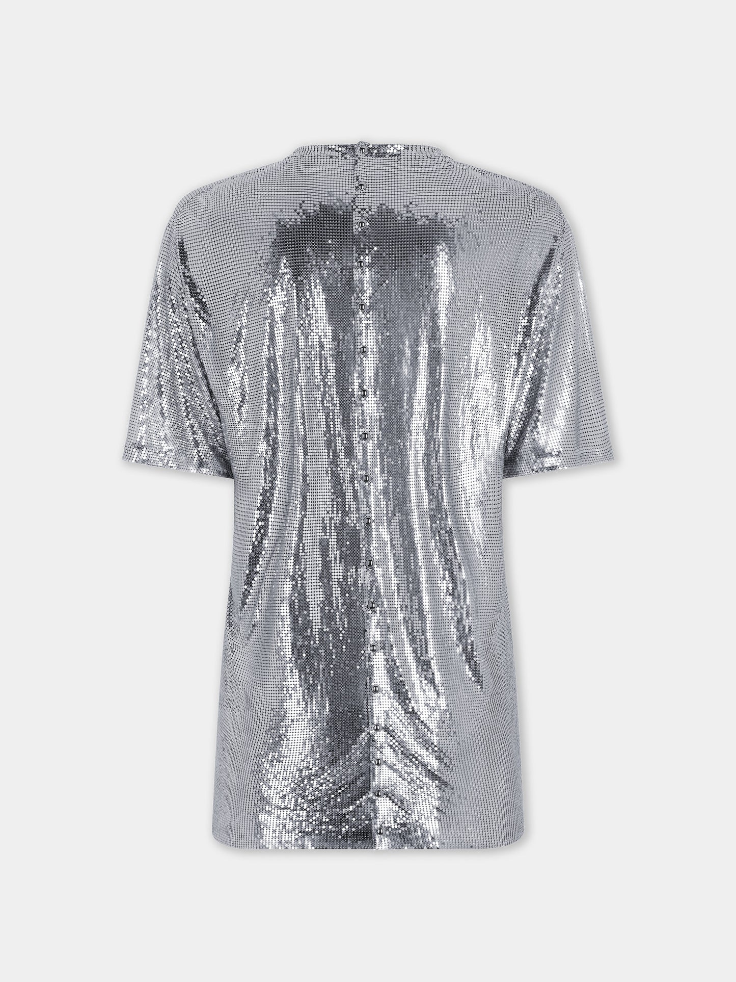 Ohmori x Rabanne oversized top cat in mesh