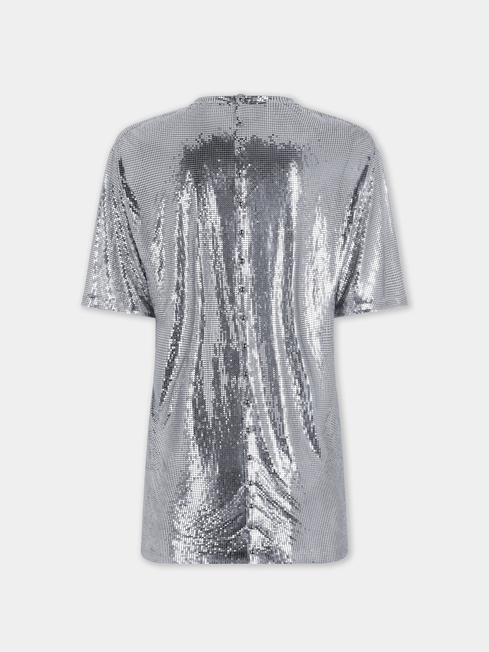 Ohmori x Rabanne oversized top cat in mesh
