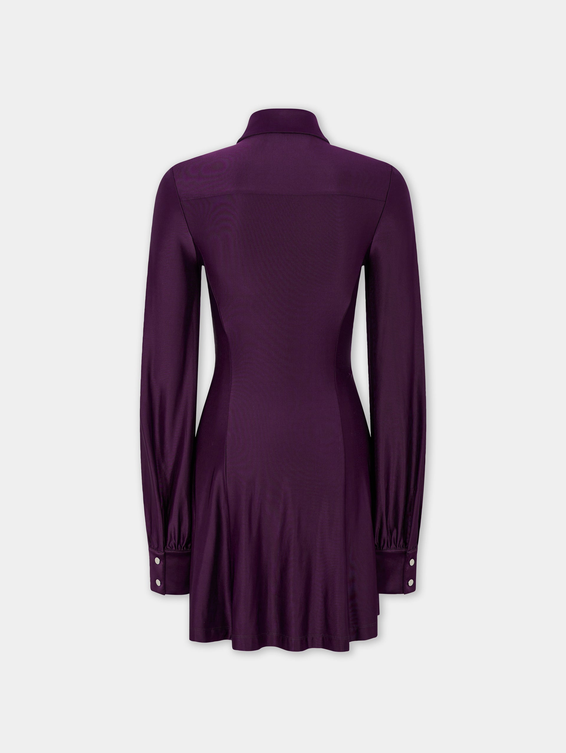 Robe mini drapée en jersey magenta