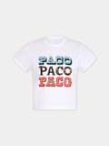 Paco printed t-shirt in white cotton