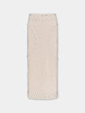 Handmade midi skirt in ecru crochet