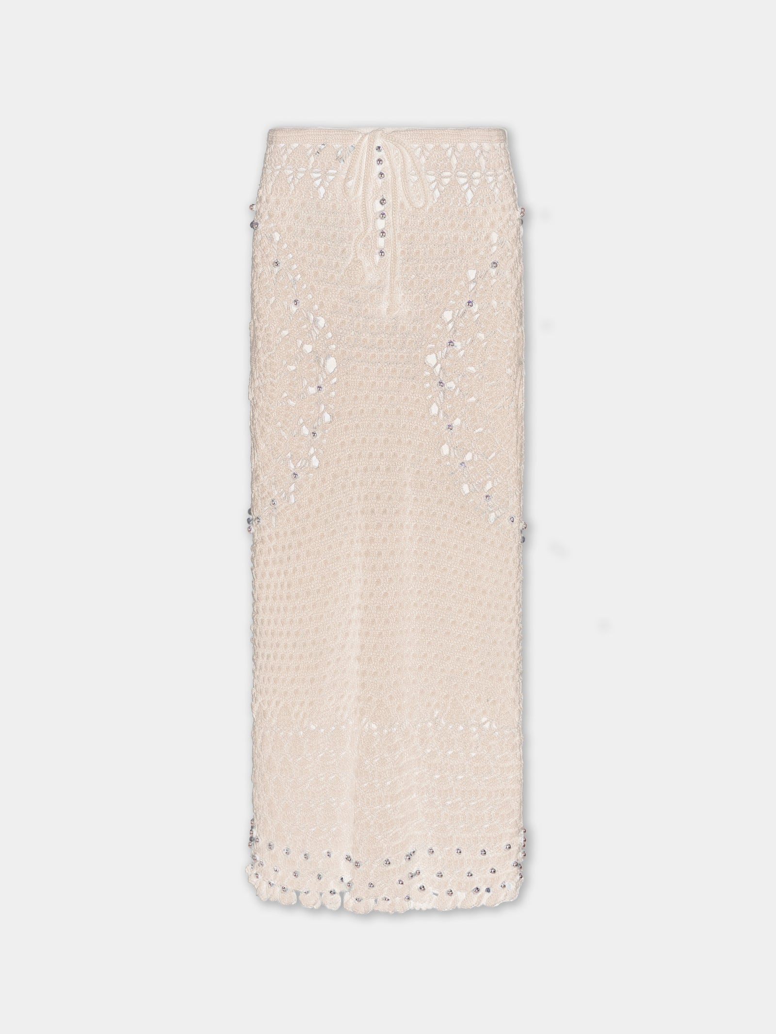 Handmade midi skirt in ecru crochet - Image 2