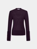 Magenta wool long-sleeve sweater