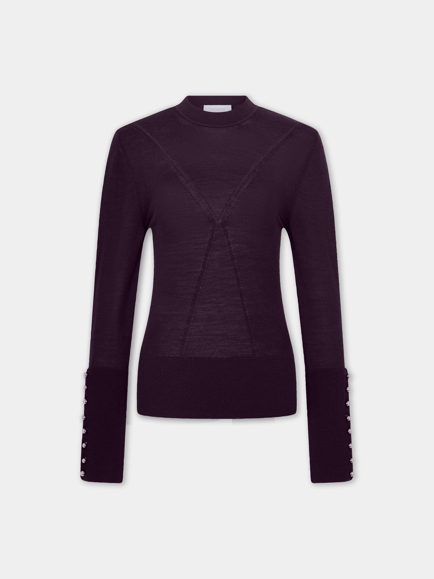 Magenta wool long-sleeve sweater