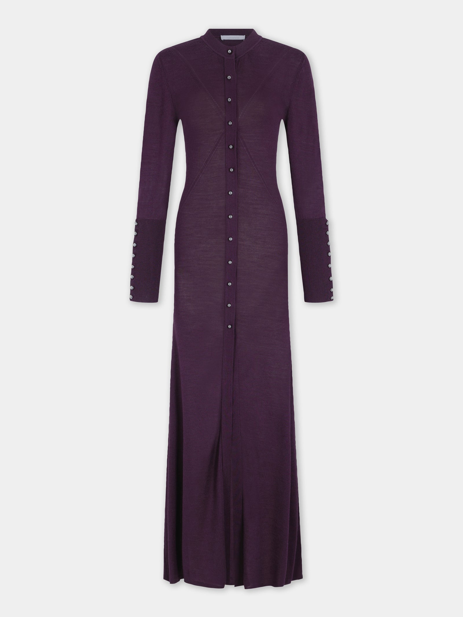 Magenta wool long-sleeve cardigan - Image 1