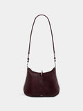 Medium Ring bag in dark burgundy textured leather