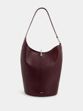 Sac tote ring en cuir texturé magenta 