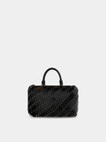 Boston Bag in black leather and gold finishing