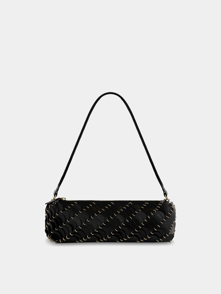 Sac Boston en cuir camel avec finitions dorées 