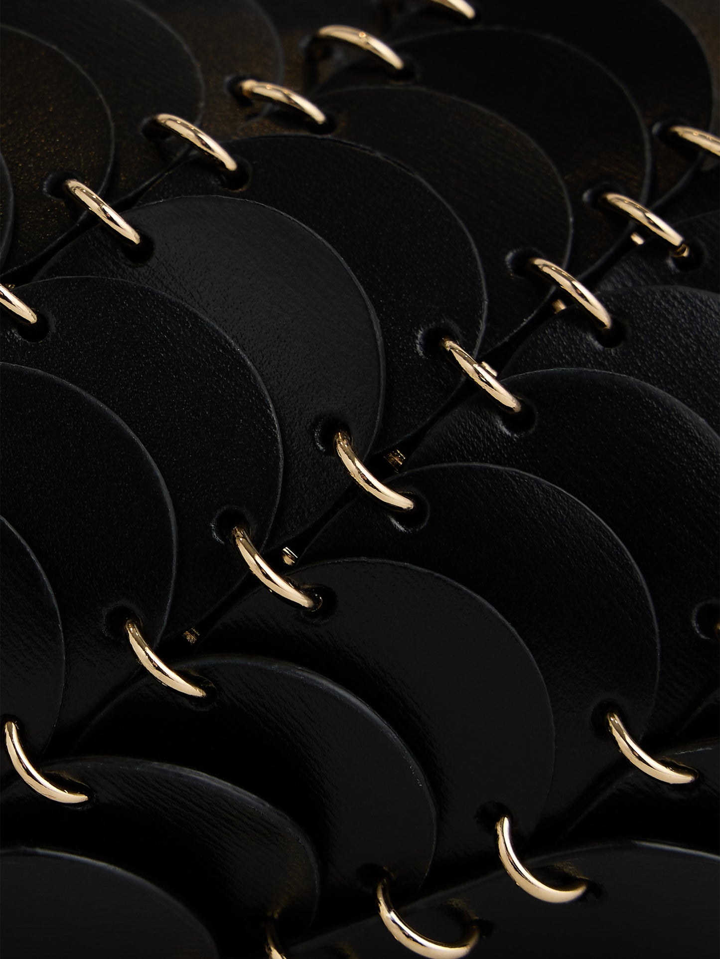 Baguette Bag in black leather and gold finishing