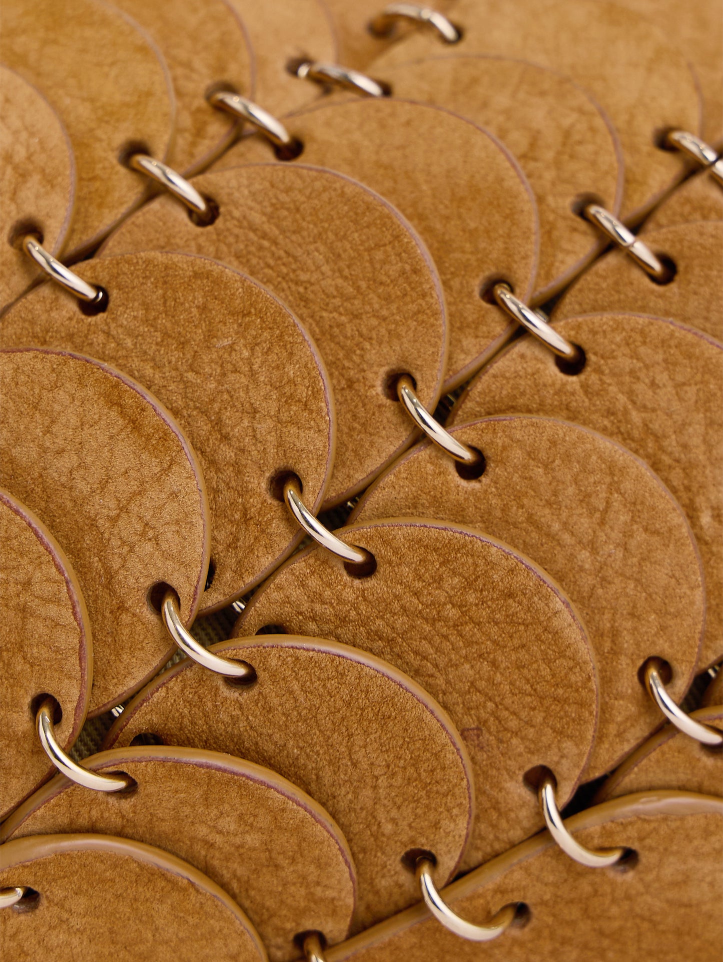 Baguette Bag in camel nubuck leather and gold finishing