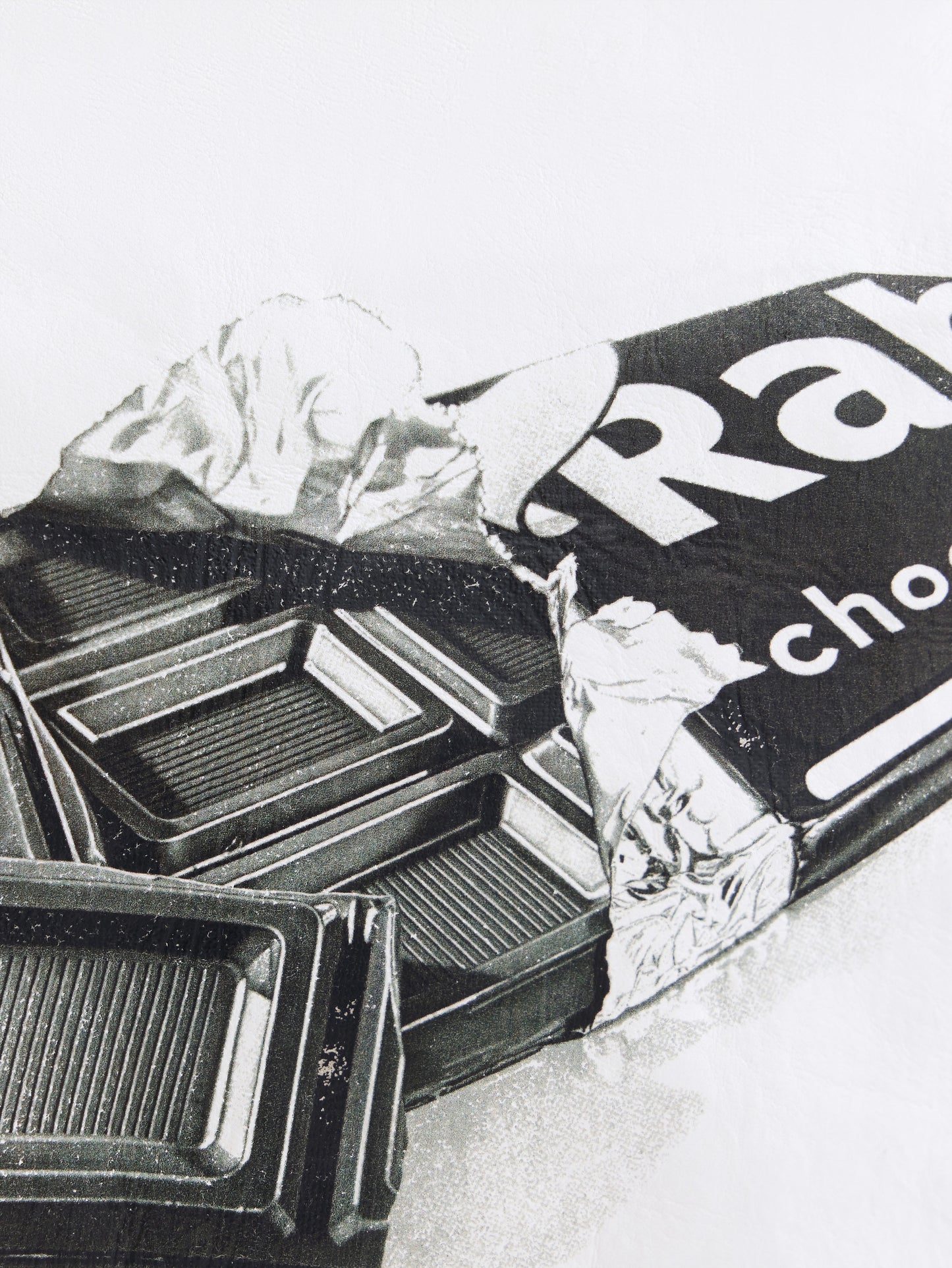 Ohmori x Rabanne pouch in ivory printed leather