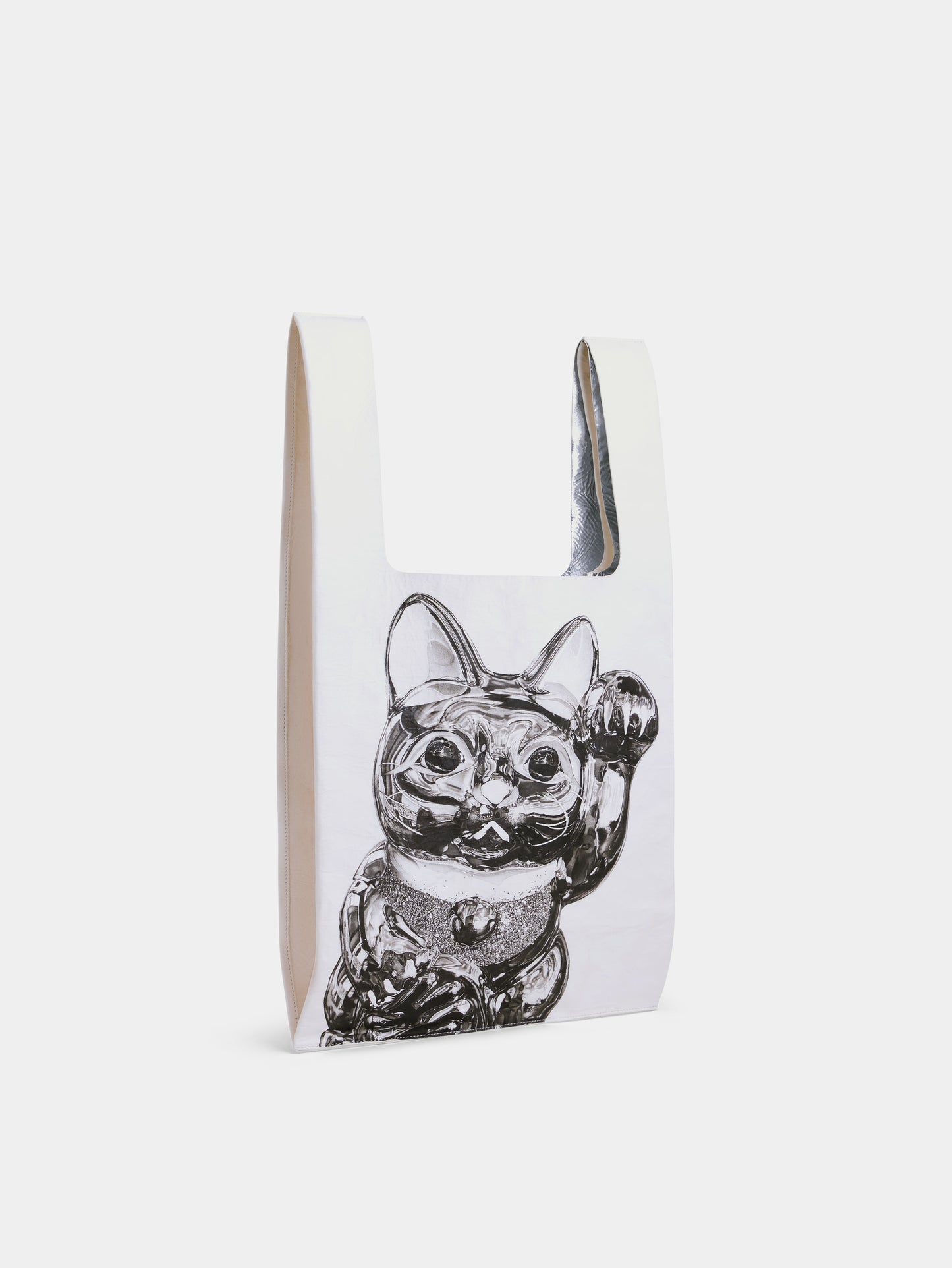 Ohmori x Rabanne large tote bag in ivory printed leather
